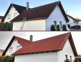 Kaum zu glauben, dass dieses Dach tatsächlich rote Ziegel hat :-)