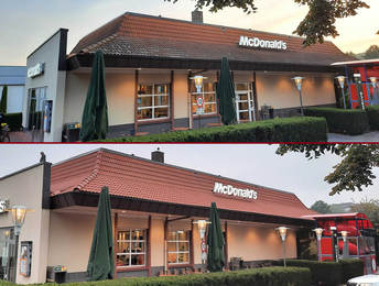 Dachreinigung bei McDonalds